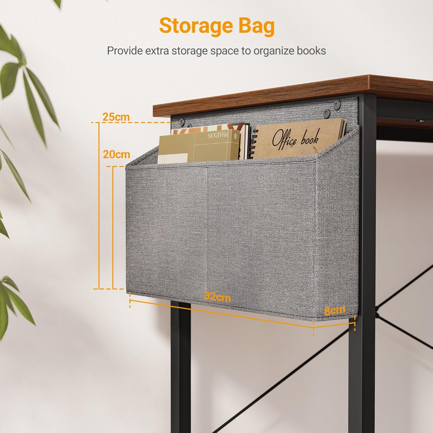 CubiCubi Rustic L-Shaped Computer Desk with Storage Shelves