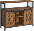 VASAGLE Rustic Storage Sideboard with Sliding Doors