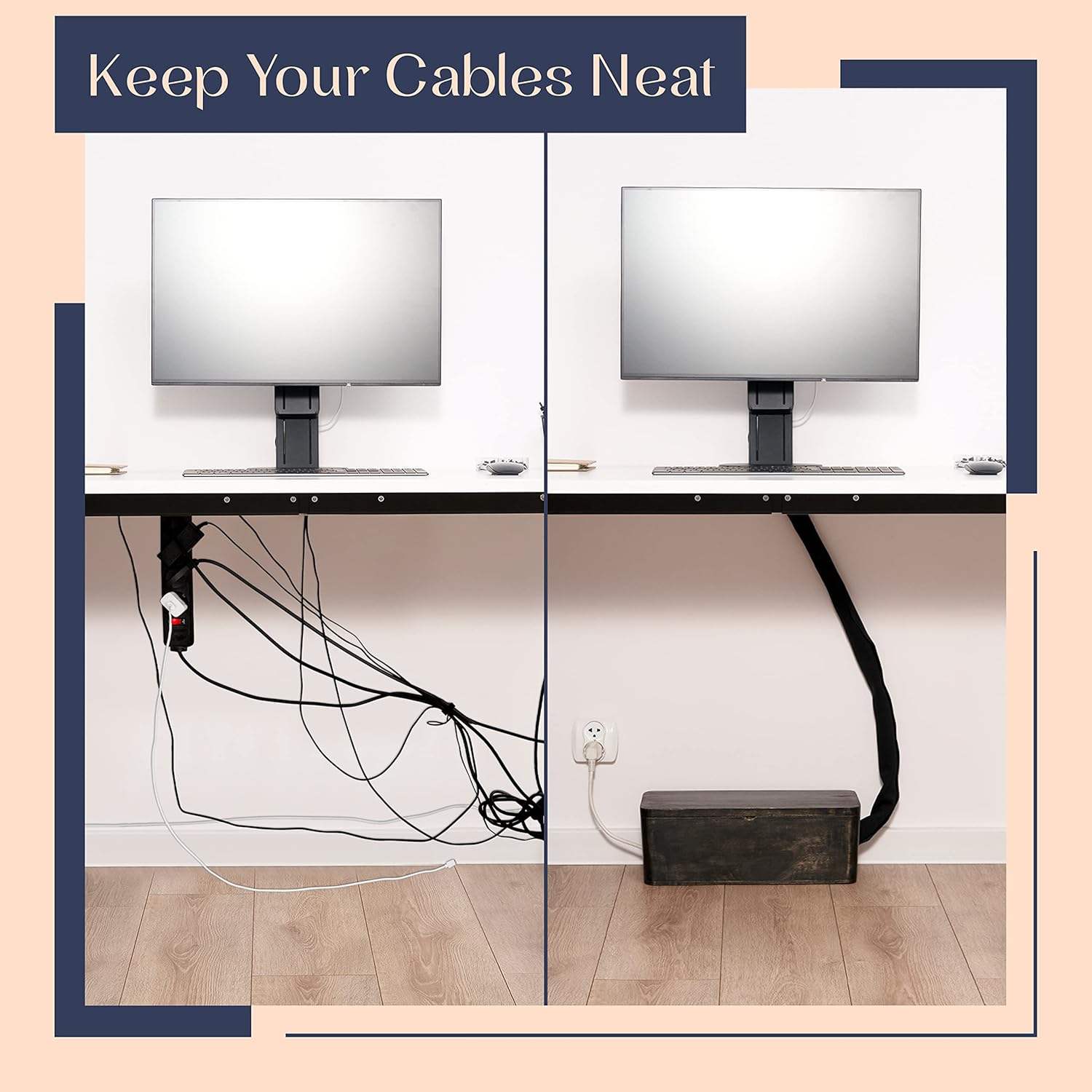 Cable Management Box – Large Desk Wire Organiser