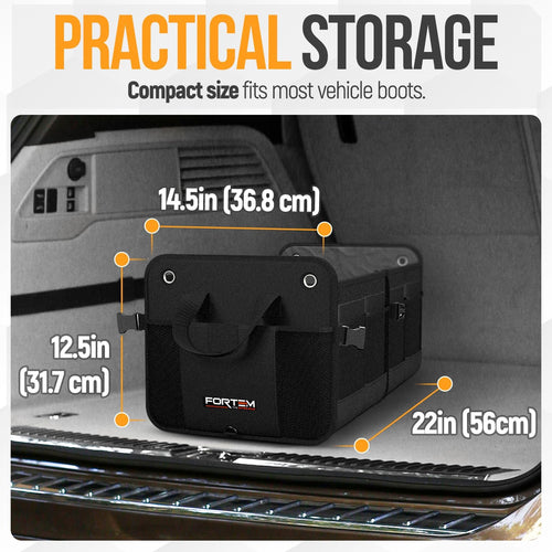 Car Boot Organiser – Heavy Duty Foldable Trunk Storage Box (65L)